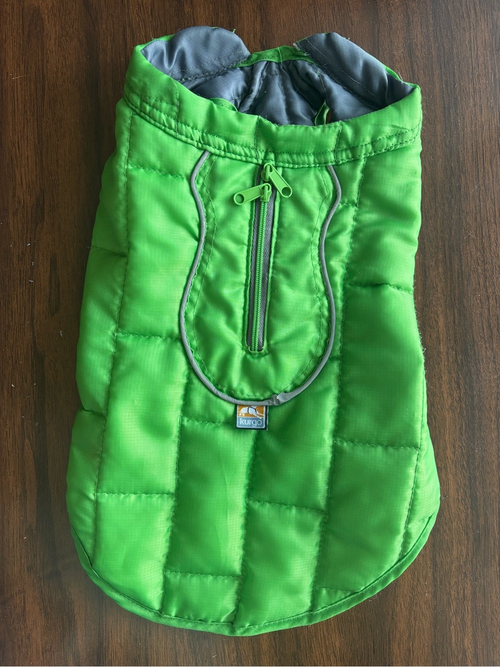 Kurgo Loft Reversible insulated Dog Coat Small Green Grey